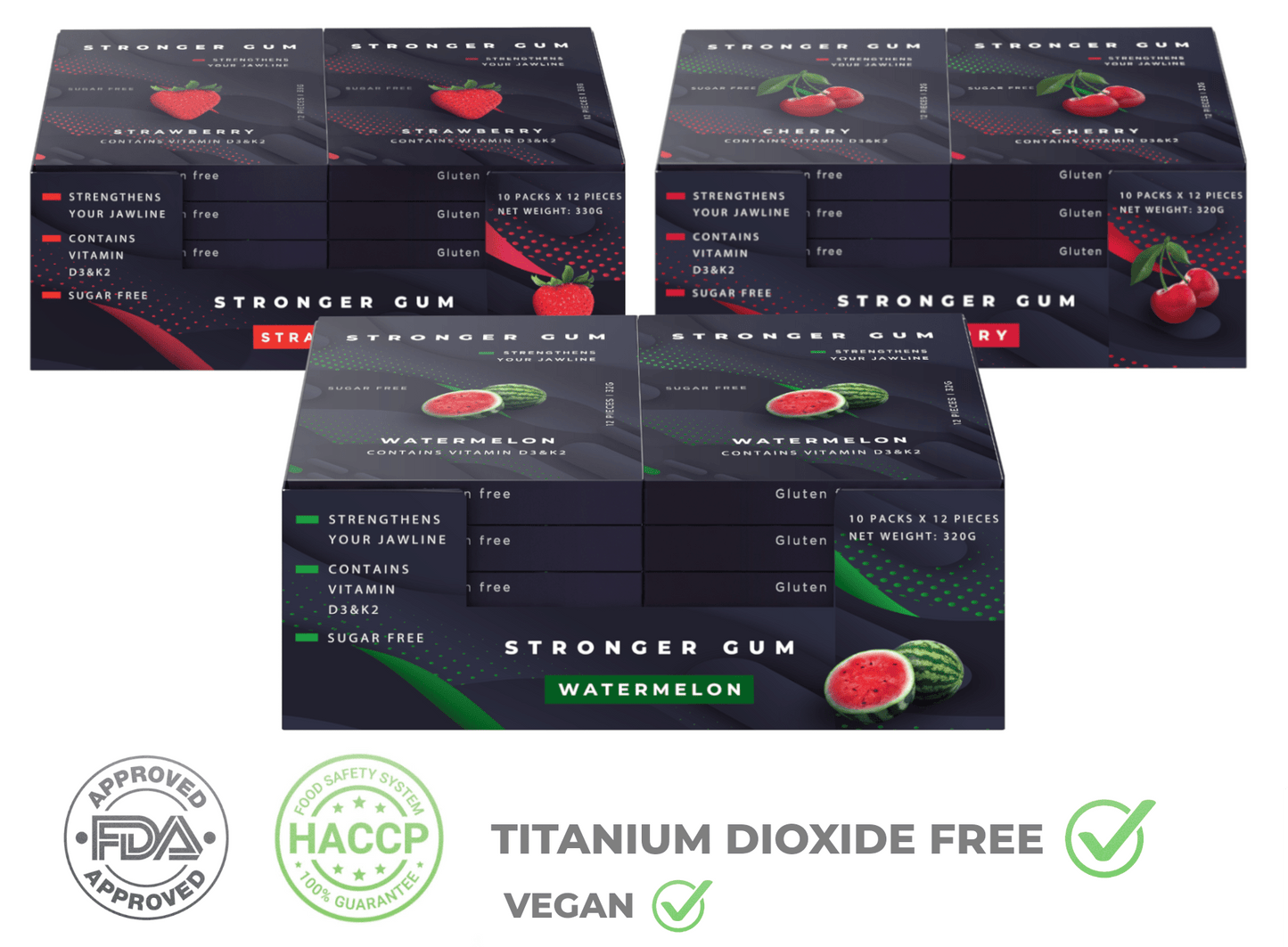 Stronger Gum for developing a strong Jawline. The most effective jaw exerciser for developing aesthetic facial features.