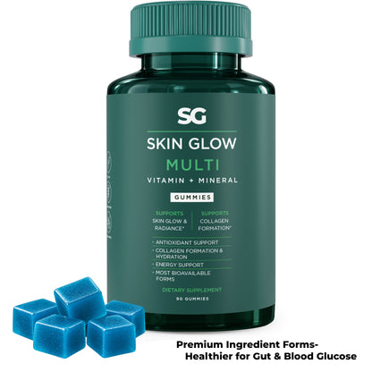 Sistema Nutrizionale Completo: Luminosità della Pelle – Multivitaminico + Minerali, 90 Gummies