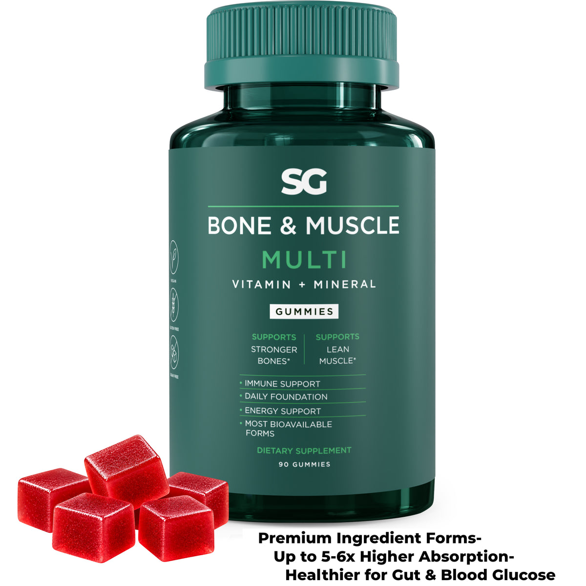 Sistema Nutrizionale Completo: Ossa & Muscoli – Multivitaminico + Minerali, 90 Gummies